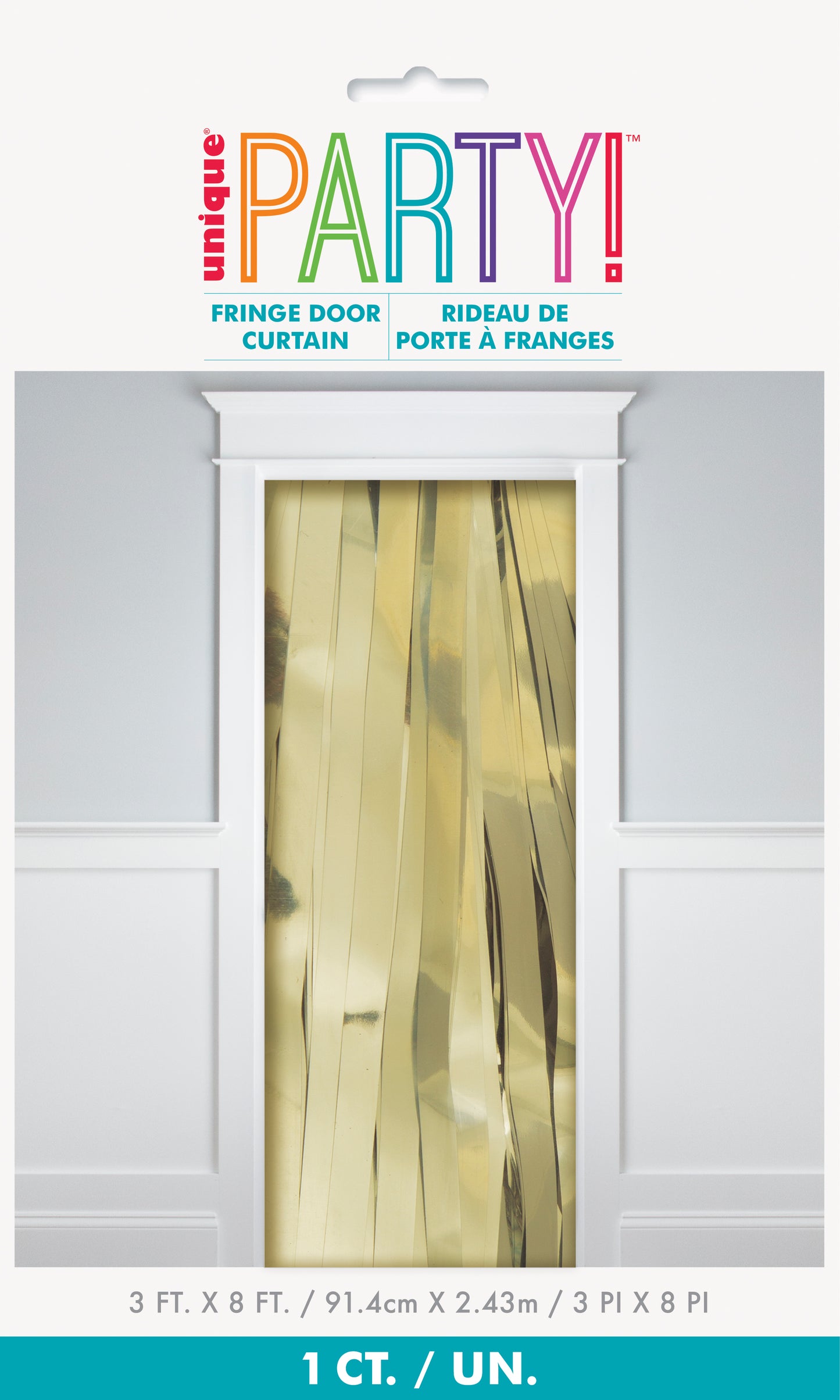 Gold Fringe Door Curtain, 3ft x 8ft, 1ct