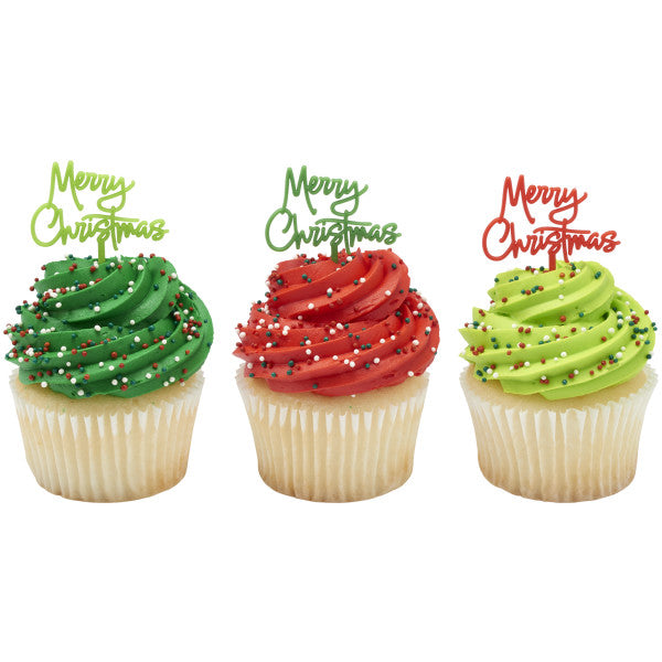 Merry Christmas Script  DecoPics®  12ct