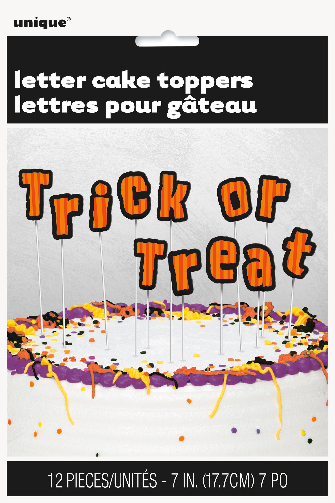 Trick Or Treat Letter Cake Toppers, 1 set