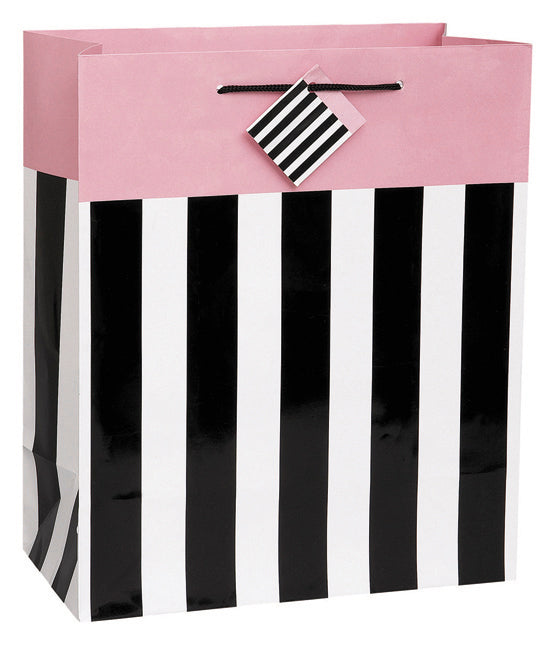 Party Stripes 10.5" x 12.75" Gift Bag, 1ct