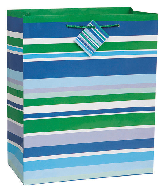 Party Stripes 10.5" x 12.75" Gift Bag, 1ct