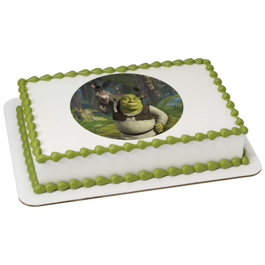 DreamWorks Shrek and Donkey  Edible Cake Topper Image