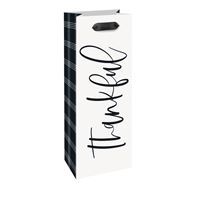 Modern Thanksgiving Paper Wine Gift Bag