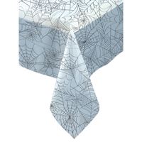 Clear Spider Web Rectangular Plastic Table Cover 54" x 108"