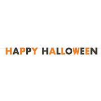 Glitter Orange and Black "Happy Halloween" Banner