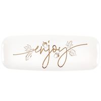 Elegant Thanksgiving "Enjoy" Plastic Serving Tray - Foil Stamping