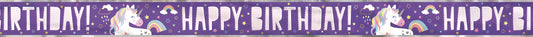 Foil Unicorn Banner, 12 ft