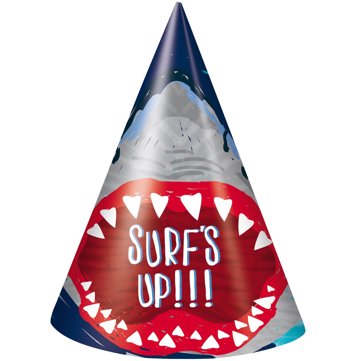 Shark Party Hats, 8ct