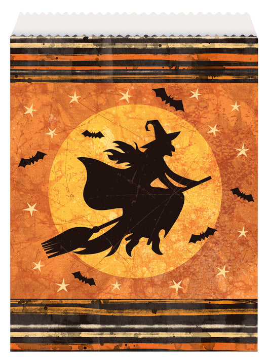 Full Moon Halloween Paper Goodie Bags, 8ct