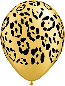 Gold Leopard Spots 11" Latex Balloon