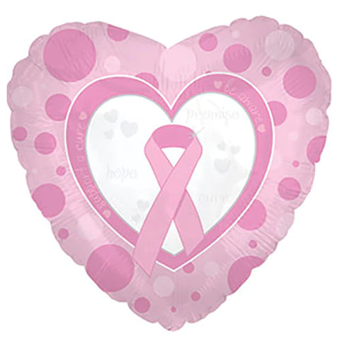 Breast Cancer Awareness 18" Heart Foil Balloon, 1ct
