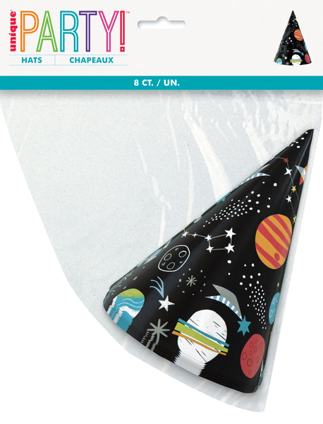 Outer Space Party Hats, 8ct