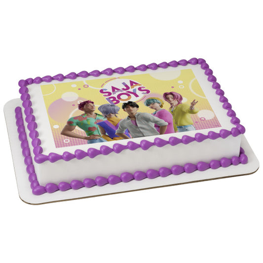 KPop Demon Hunters Soda Pop Edible Cake Topper Image