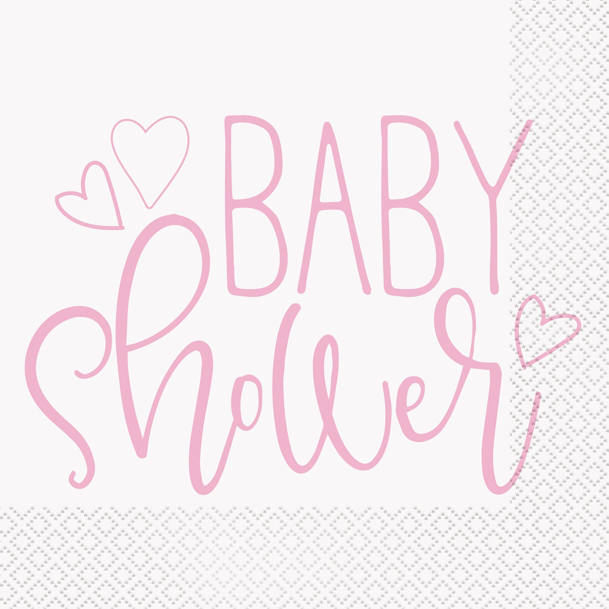 Pink Hearts Baby Shower Luncheon Napkins, 16ct – A Birthday Place