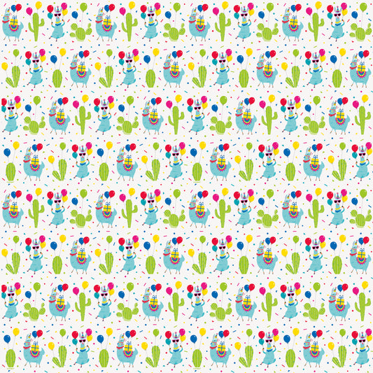 Llama Birthday Gift Wrap, 30" x 5 ft