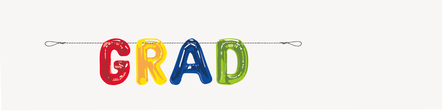 Letter Balloon Grad Paper Letter Banner