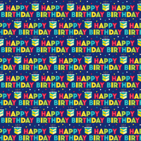 Peppy Birthday Gift Wrap, 30" x 5 ft