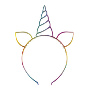 Rainbow Unicorn Party Headband, 1ct