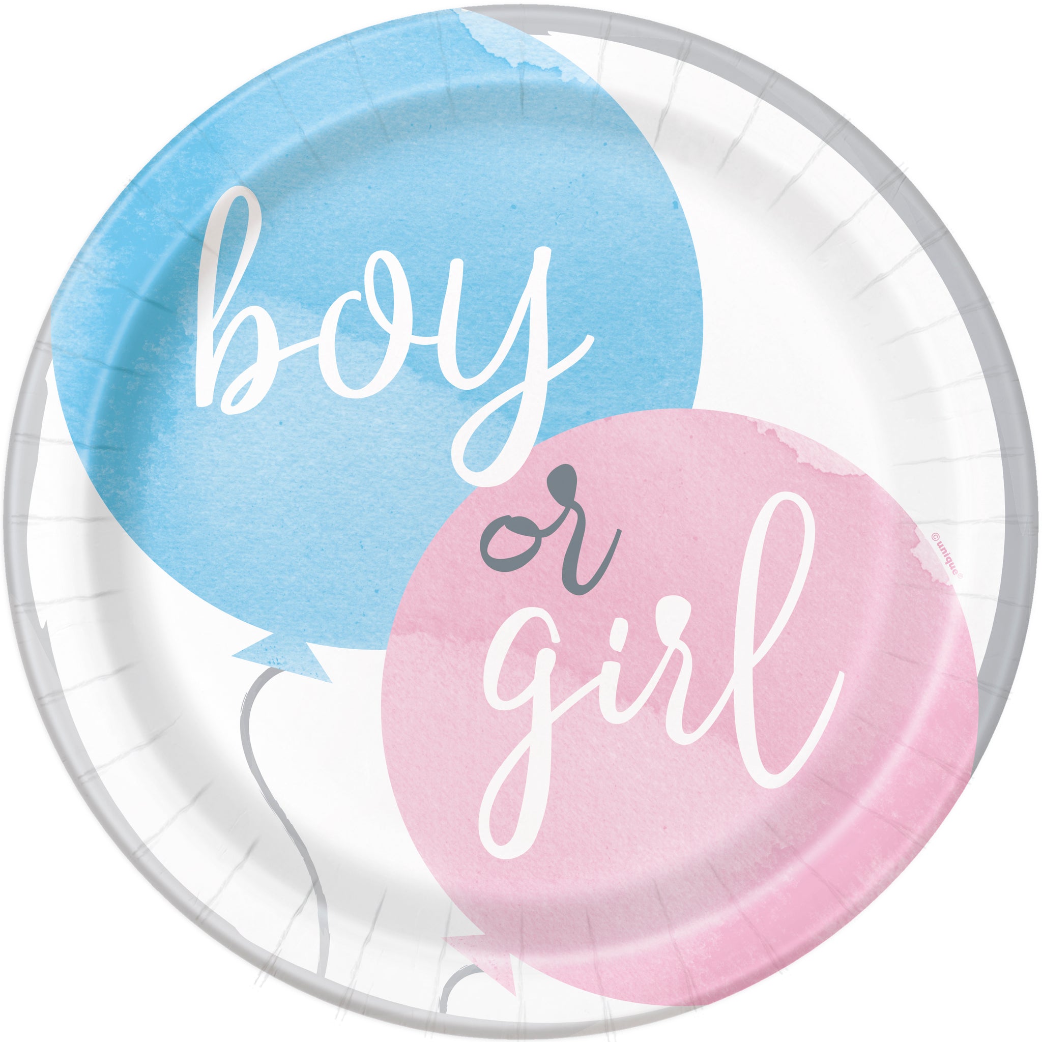 Gender Reveal Party Round 9" Dinner Plates, 8ct