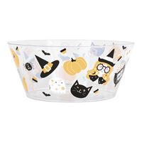 Groovy Halloween Clear Plastic Serving Bowl