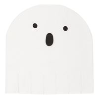 Groovy Halloween Ghost-Shaped Fringe Luncheon Napkins 16ct