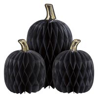 Pumpkin Shaped Honeycomb Tissue Centerpieces with Foil