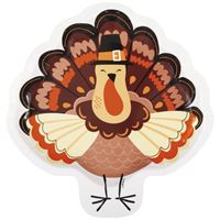 Turkey Day Turkey-Shaped 9.25" Plates  8ct