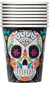 Skull Day of the Dead 9oz Paper Cups, 8ct