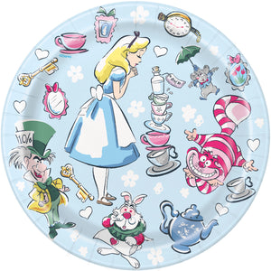 Alice in Wonderland Round 7" Dessert Plates, 8ct