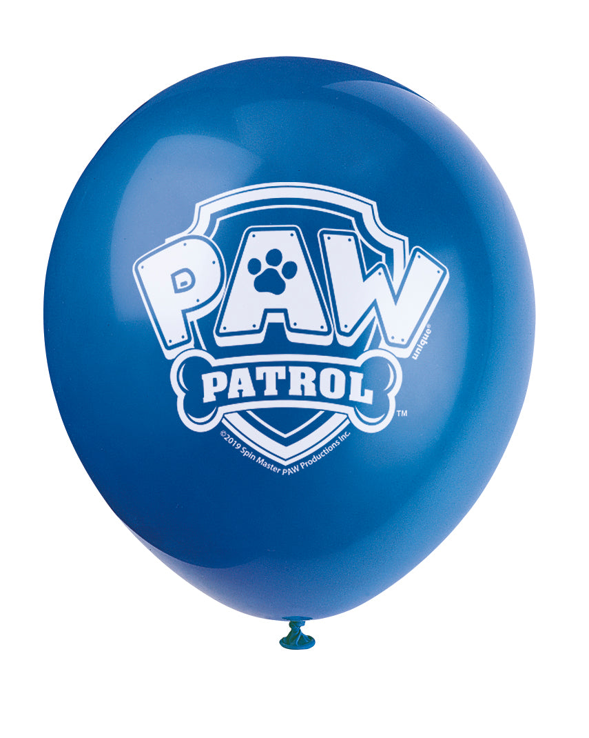 Globos de látex Paw Patrol de 12", 8 unidades