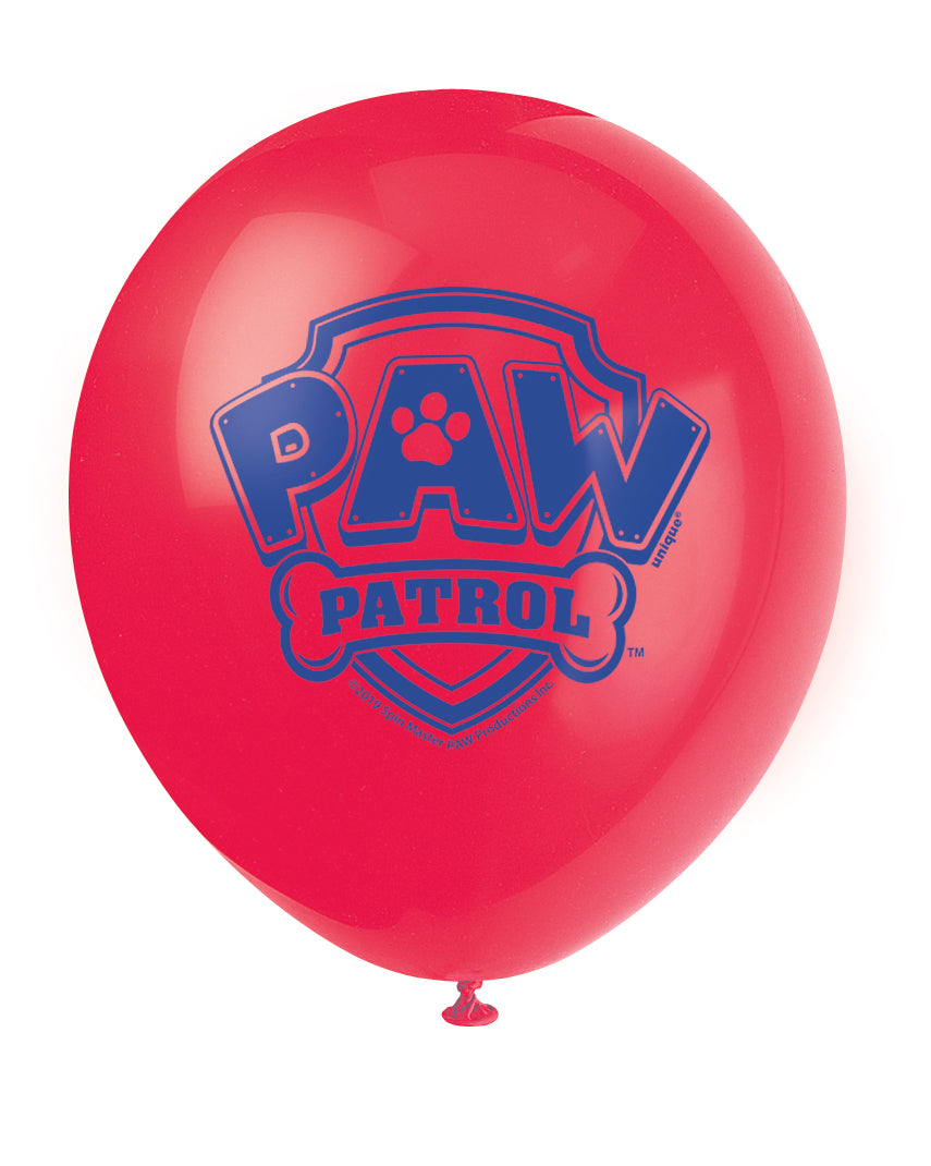 Globos de látex Paw Patrol de 12", 8 unidades