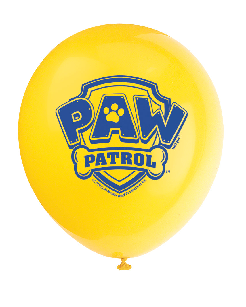 Globos de látex Paw Patrol de 12", 8 unidades