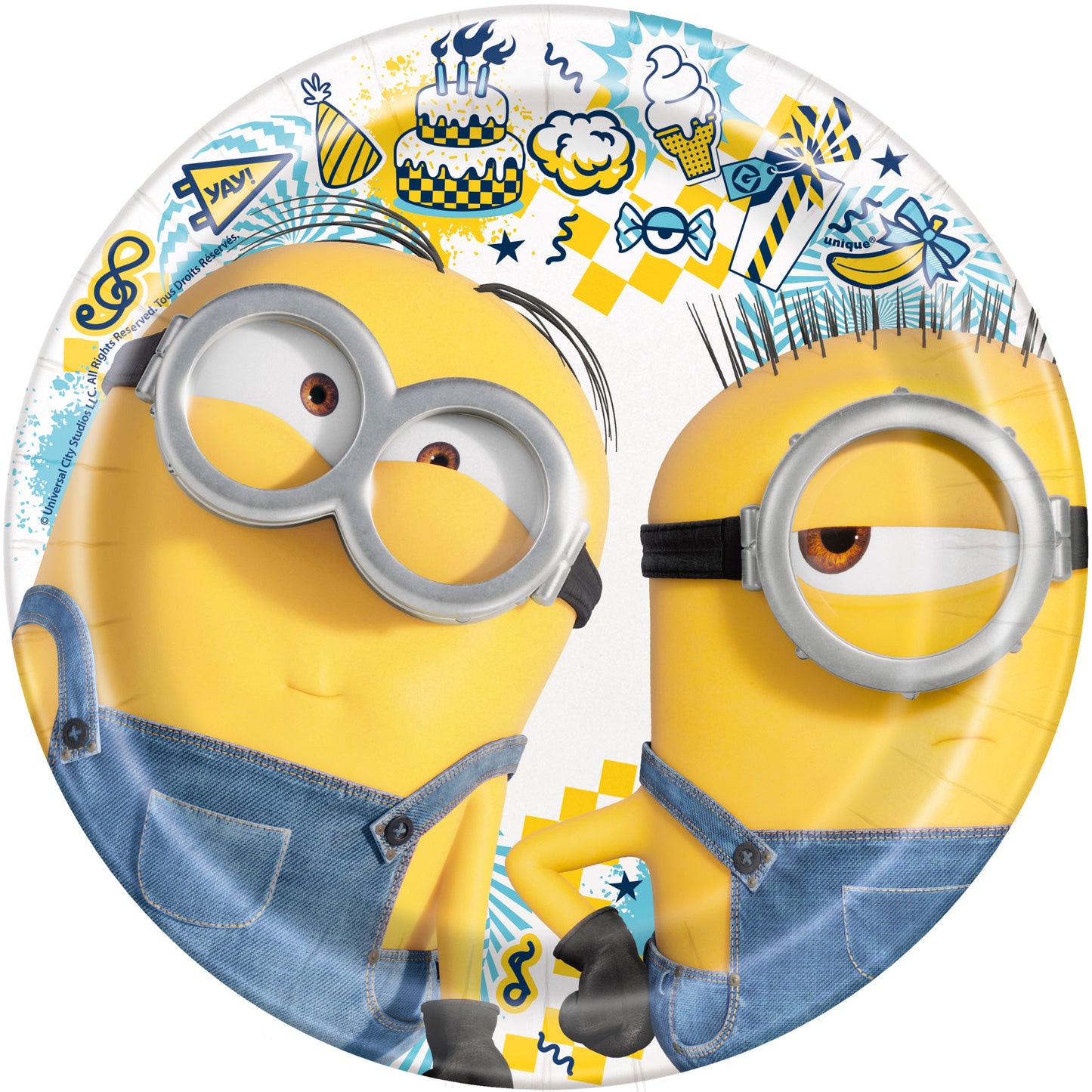 Minions 2 Round 7" Dessert Plates, 8ct