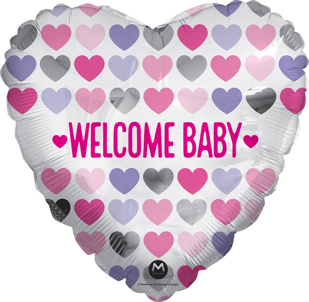 Welcome Baby Girl 17" Foil Balloon, 1ct