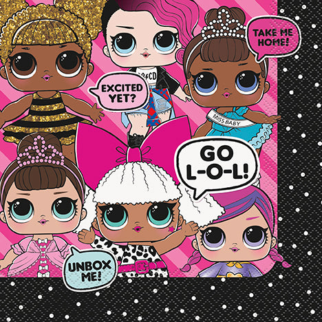 Servilletas de almuerzo LOL Surprise, 16 unidades