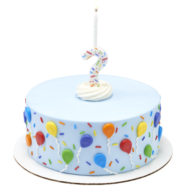 ? Rainbow Sprinkle  Numeral Candles
