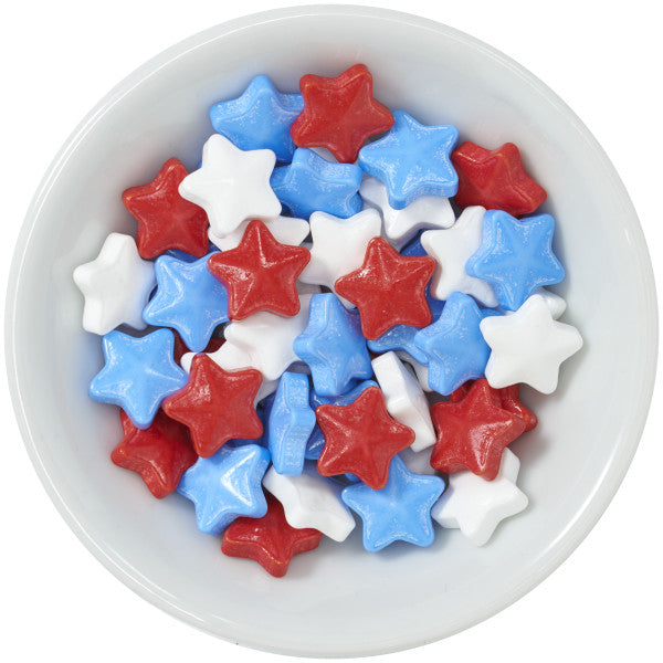 Red, White and Blue Stars Made Simply™ Sugar Candy Decorations 1lb