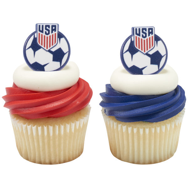 U.S. Soccer  Cupcake Rings 12ct