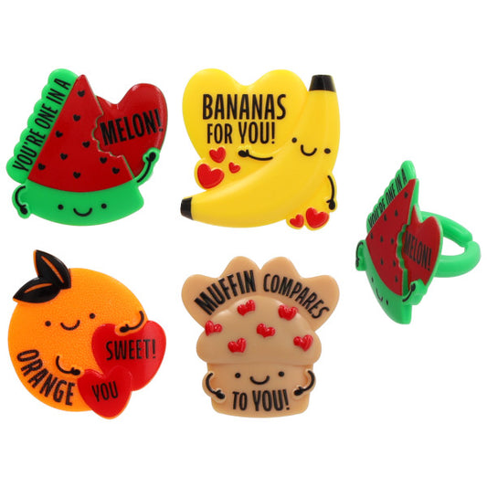 Punny Valentine Cupcake Rings