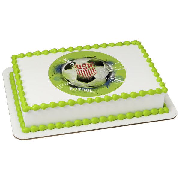 U.S. Soccer Fútbol Edible Cake Topper Image