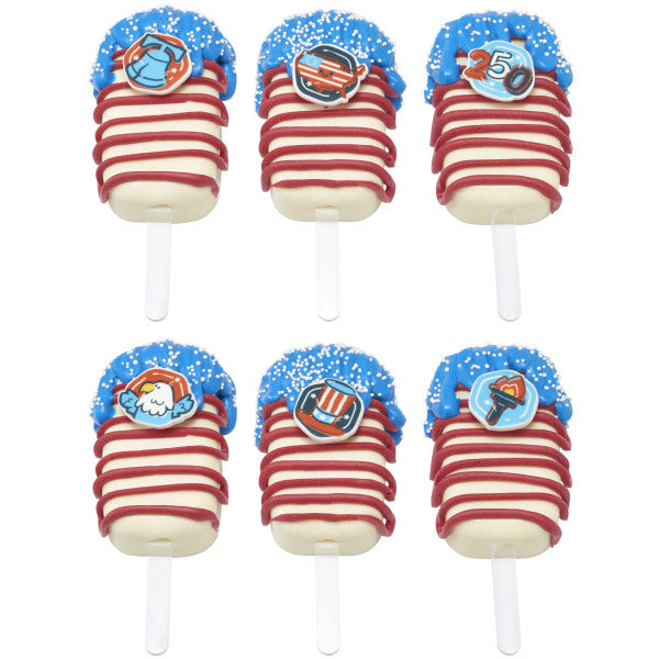 Celebrate America Assortment - Red 3 Free  Sweet Décor® Edible Decorations