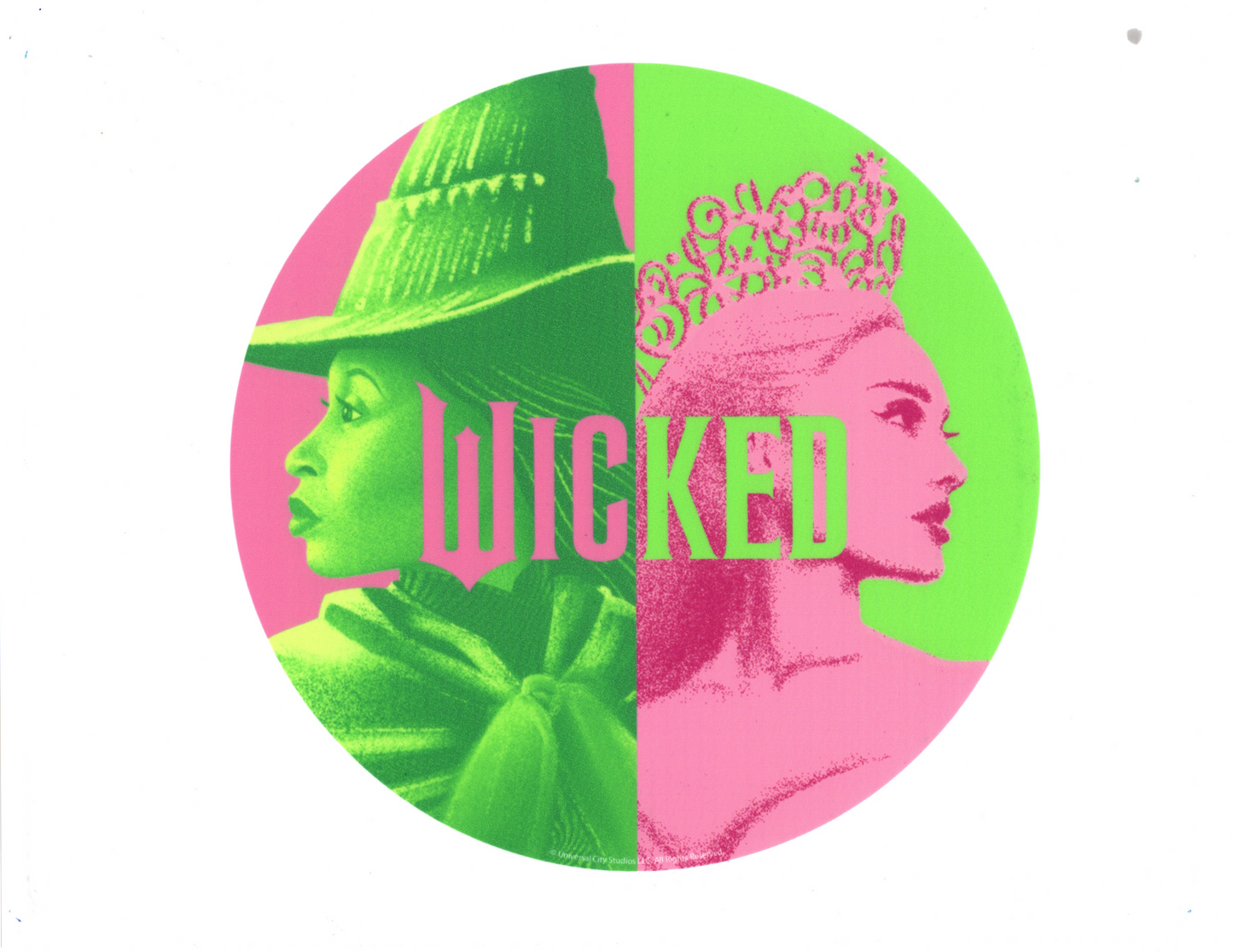 Wicked Glinda and Elphaba Edible Cake Topper Image