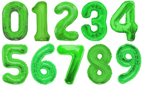 34" Numeral Balloon - Green, 1ct