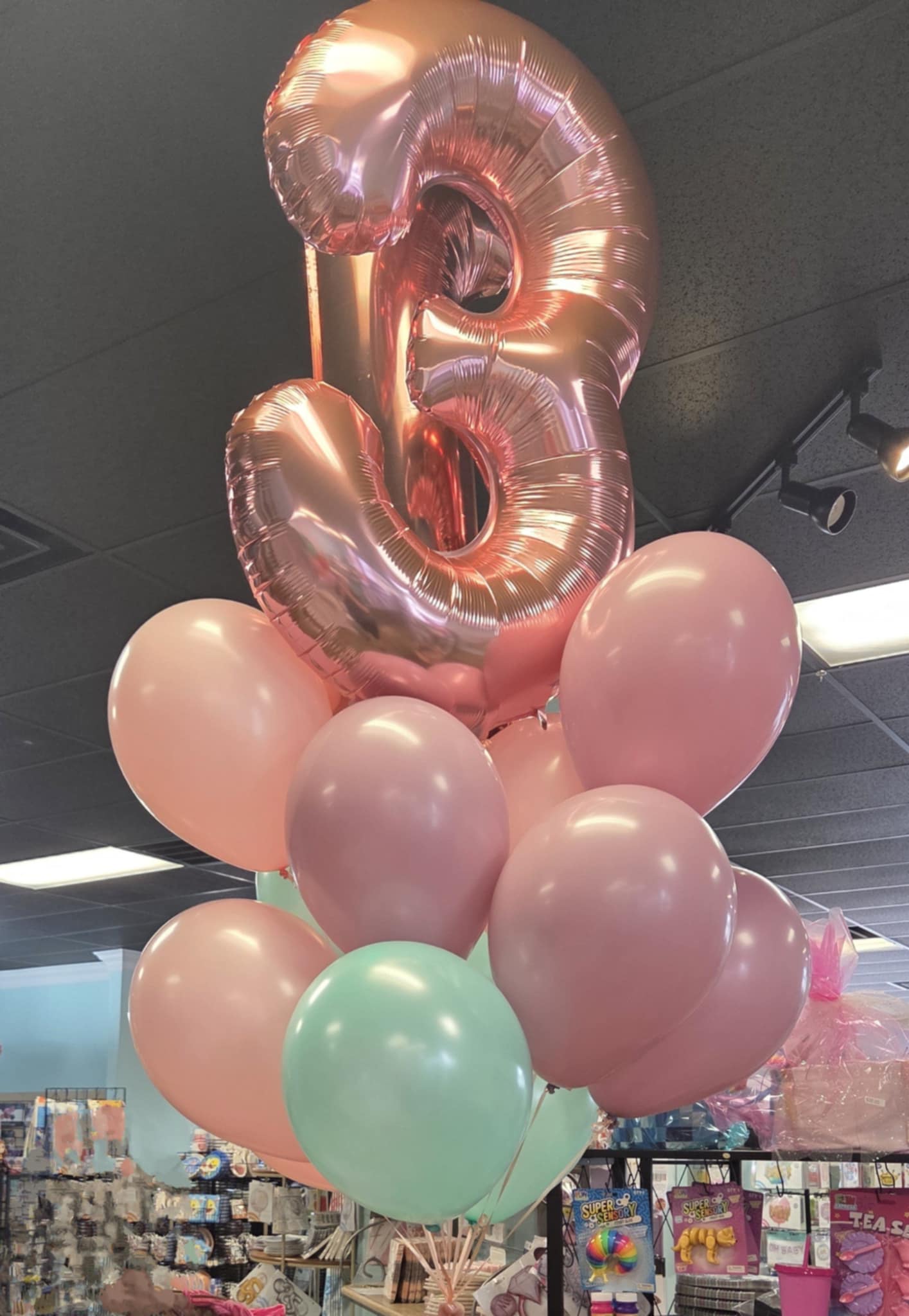 34" Numeral Balloon - Green Plus 12 Color Coordinating Latex Balloons Bouquet