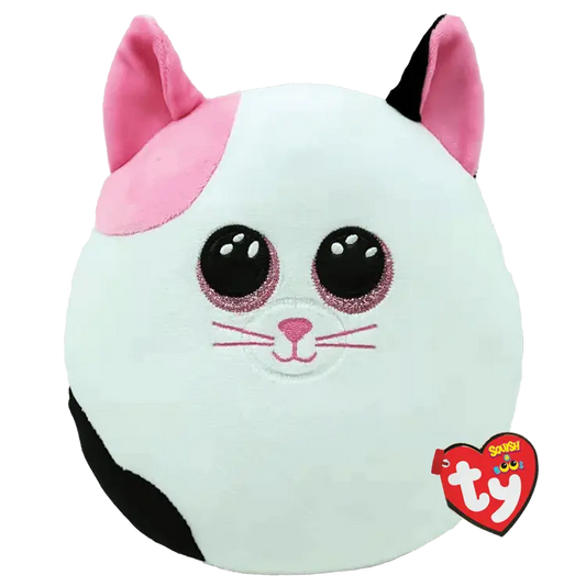 Muffin Plush TY 10" Pink & White Stuffed Cat