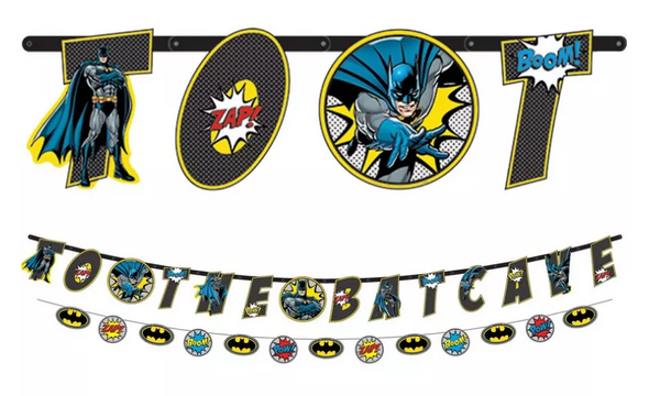 Batman Heroes Unite Jumbo Letter Birthday Banner Kit
