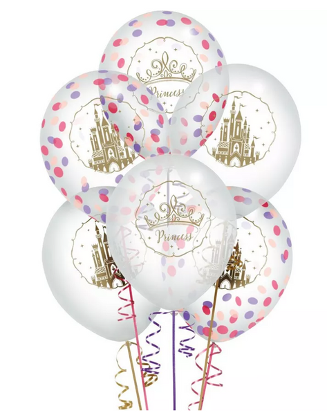 Princess 12" Latex Balloons, 6ct