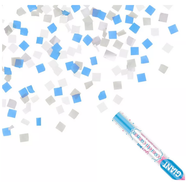 Gender Reveal Giant Confetti Cannon - Blue, 1ct