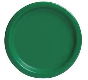 Emerald Green Solid Round 9" Dinner Plates, 8ct