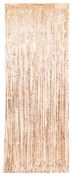 Rose Gold Fringe Door Curtain, 3ft x 8ft, 1ct